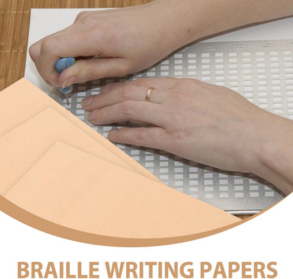 20pcs Braille School Supplies Braille Papers Blind People Supplies Writing Papers for Blind Handwriting Paper Practice Paper Learning Blinder Writing