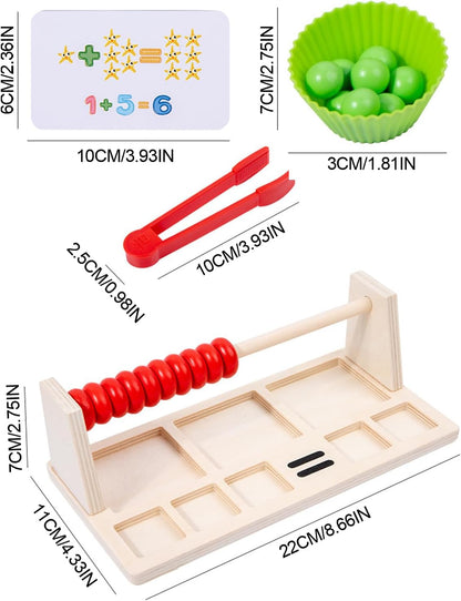 Genérico Wooden Abacus for Children - Early Learning with Wood, Abacus Counter with Beads to Match Colors - for Children Over 3 Years Old in Home Classroom