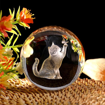 3D Solar System Crystal Ball Space Lover Model Themed Gifts 3D Planets Glass Ball 60mm Decorative Sphere Decor Astronomy Birthday Gift