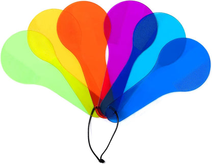 18 Pcs Color Paddles - 60 Pieces 3D Shapes for Teaching - Engaging Color Mixing Toy for Kids
