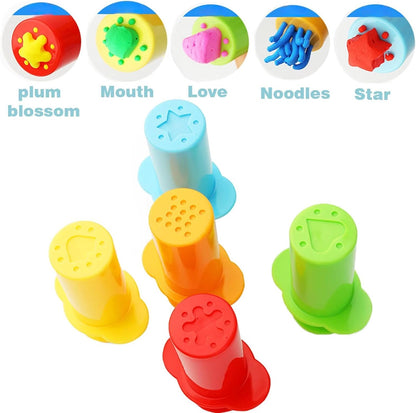 Unleash Creativity with 6 Unique Dino Molds Dough Toys Dough Accessories Set.Ideal as a Gift for Kids Aged 3-4-8 Years