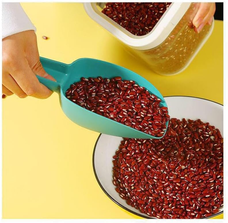 Set of 4 Plastic Ice Scoops, Kitchen Multipurpose Food Scoops for Canisters, Freezer, Flour, Dry Foods, Coffee Beans, Pop Corn, Pet Food (Mix 4 (Set of 4), 150ml, BPA-Free, Dishwasher Safe)