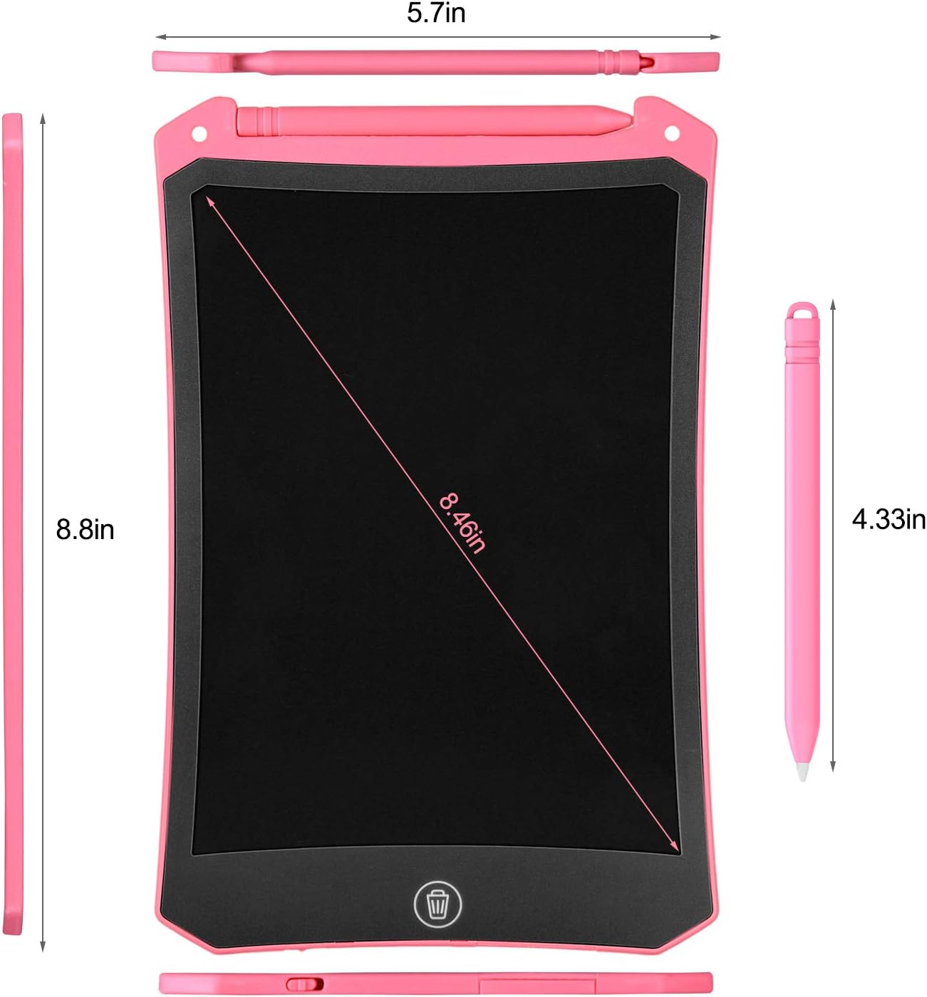4 Pack LCD Writing Tablet for Kids, Colorful Toddler Drawing Tablet Doodle Board, Erasable Reusable Electronic Drawing Pad, LEYAOYAO Educational and Learning Toy for 3-6 Years Old Boy and Girl