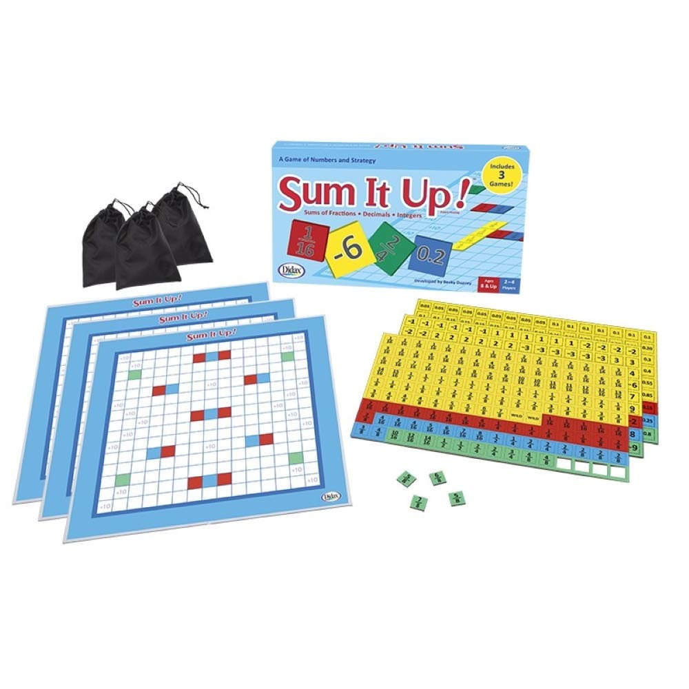 Didax Educational Resources Sum It Up! Sums of Fractions, Decimals, Integers