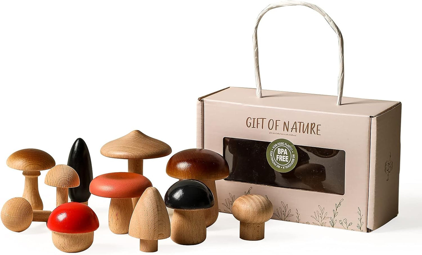 Promise Babe Wooden Baby Toys Balance Counting Toys Math Games Unfinished Wooden Peg Dolls Preschool Learning Educational Montessori Toys for Kids Toddlers