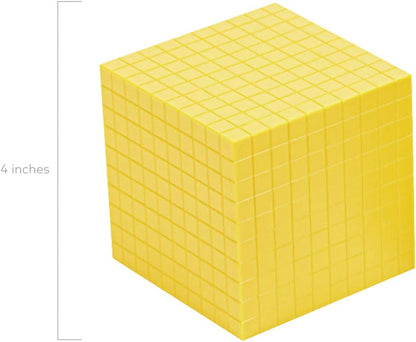 Fun Express Plastic Base Ten Blocks Set - 231 Pieces - Educational and Learning Activities for Kids