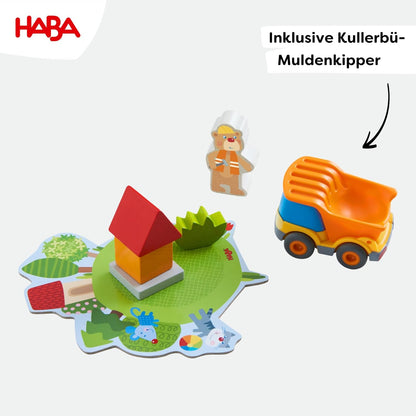 HABA My Very First Games Building Site, A Cooperative Learning Kids Game, Toddler Learning Activities & Games for 2+ Year Olds with Included Toy Truck