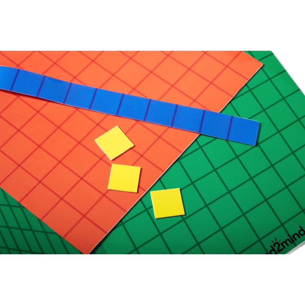 hand2mind Magnetic Demonstration Differentiated Base Ten Blocks Classroom Set, Magnetic Place Value Blocks, Counting Cubes for Kids Math, Base 10 Math Manipulatives Kindergarten Set (Set of 131)
