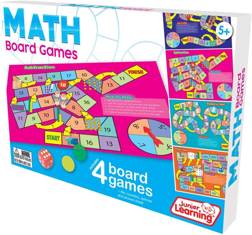 Junior Learning JL425 Math Board Games, Multi