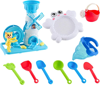 14Pcs Sand Water Play Set for Outdoor Beach Pool Fun with Tools Toddler Beach Bath Toy with Tools