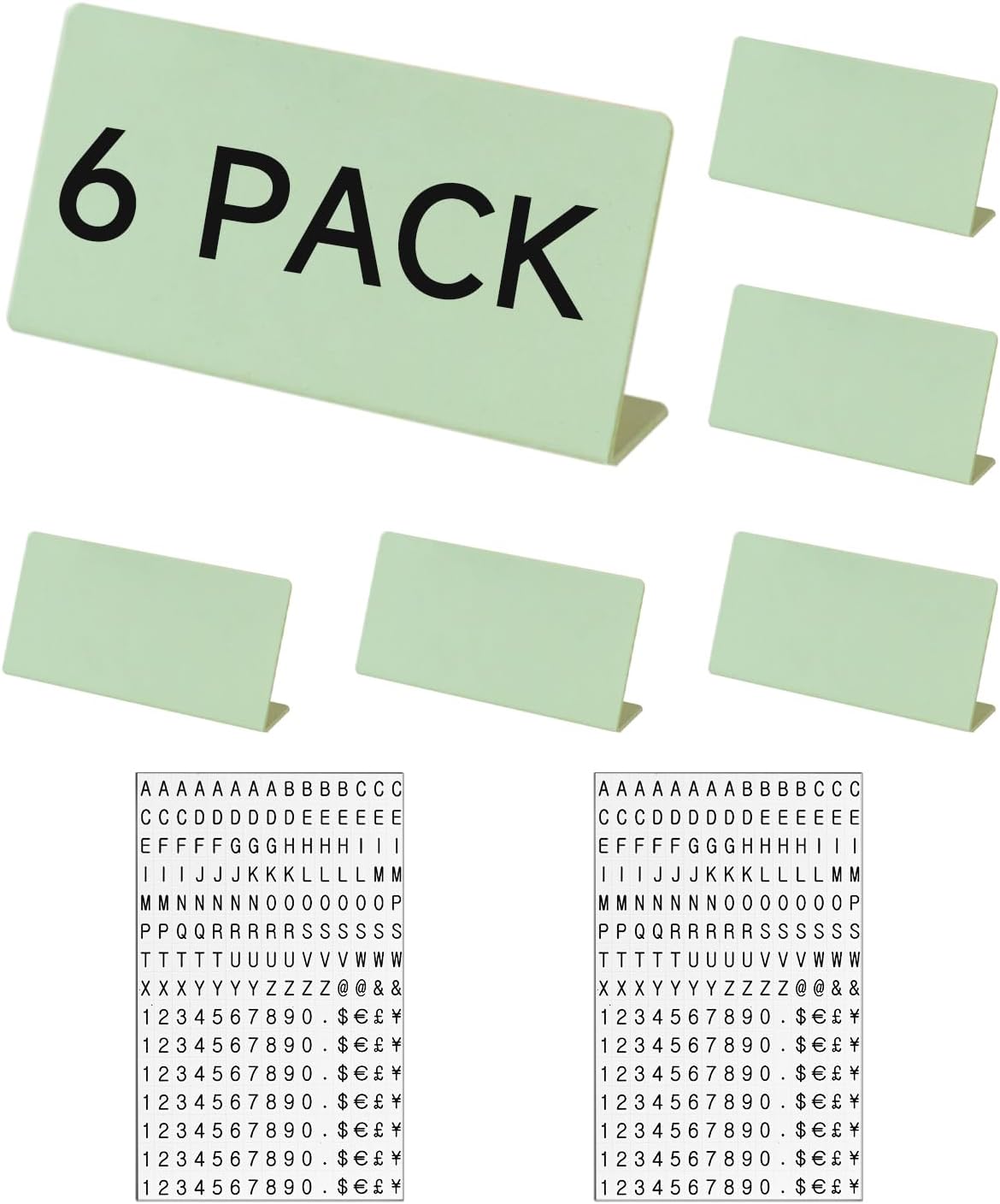 Mini Magnetic Letter Display Signs – Chalkboard-Style Reusable Food Price Labels | 6 Metal Boards + 450 Magnetic Characters for Bakery, Café, Dessert Shop, Deli & Catering Use