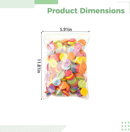 900 Pcs Place Value Discs, Eva Foam Math Manipulatives, Round Counters for Early Math Concepts, Decimal Discs for Elementary, Homeschool Supplies, 11.8 X 5.9 X 2.4 in