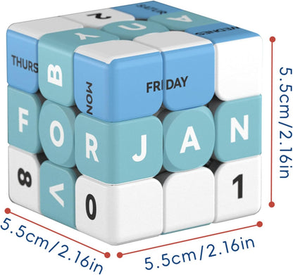 Calendar 3x3 Speed Cube, UV Printing Cube Magic Cube Educational Puzzles Toys for Kids,Beginners and Adults (Stickerless)