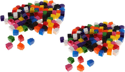 200Pcs 4 Colors Multilink Linking Cubes/Math Manipulative/Counting Blocks