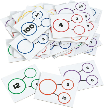 Fun Express Number Bond Dry Erase Cards - 50 Pieces - Educational and Learning Activities for Kids