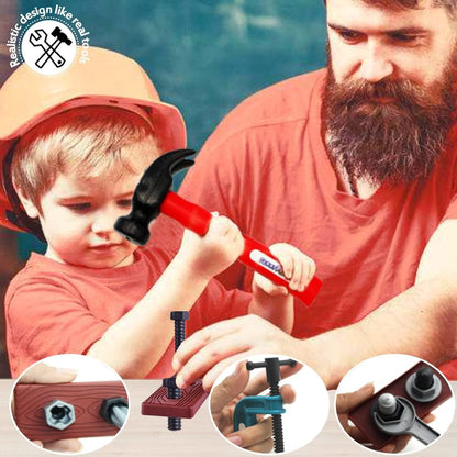 21 Pieces Kids Toy Tool Set and Power Play Tools, Construction Toys Working Tools Educational Pretend Role Play Set with a Handy Storage Box and Portable Sturdy Ideal Gifts Toolkit for Toddlers