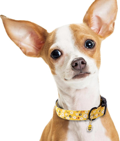 Faygarsle Dog Collar for Small Medium Large Dogs Colorful Puppy Collars for Female Dogs Toy Building Blocks Patterned Pet Collars for Summer Spring Wedding Puppy Girl Dog Collar M