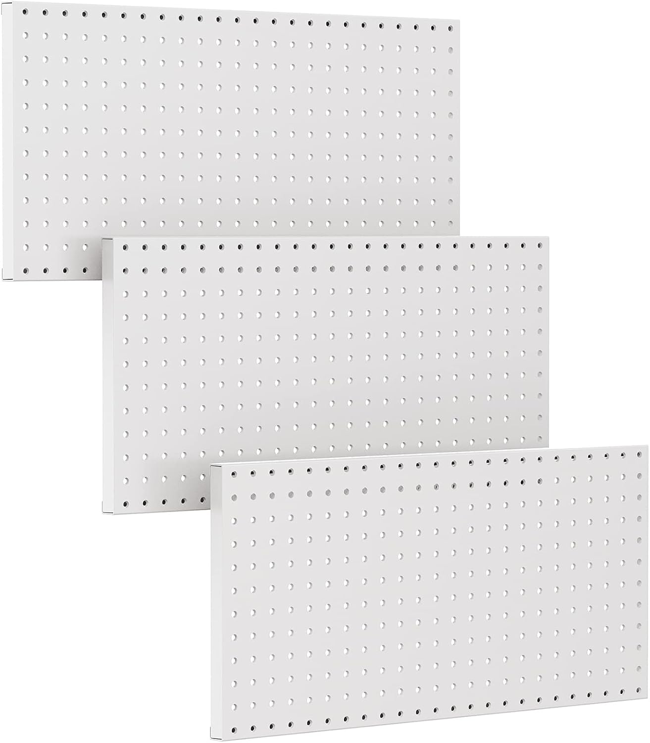 TORACK 3 PCS Metal Pegboard Panels(12x24 inch) for Wall Garage Tools Storage Pegboard for Workbench, Modular Peg Board Tool Organizer Board Kit(Pack of 3, Orange)