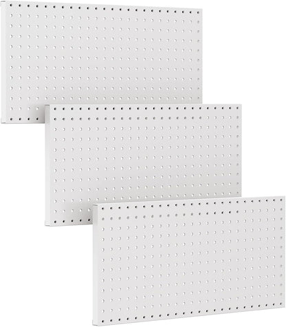 TORACK 3 PCS Metal Pegboard Panels(12x24 inch) for Wall Garage Tools Storage Pegboard for Workbench, Modular Peg Board Tool Organizer Board Kit(Pack of 3, Orange)