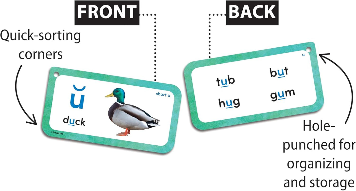 Teacher Created Resources Vowels and Vowel Teams Flash Cards Deluxe Set (EP62108)
