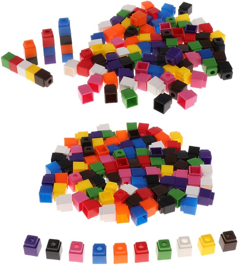 200Pcs 4 Colors Multilink Linking Cubes/Math Manipulative/Counting Blocks