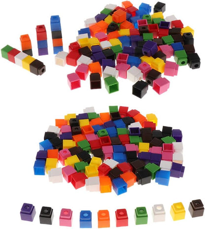 200Pcs 4 Colors Multilink Linking Cubes/Math Manipulative/Counting Blocks