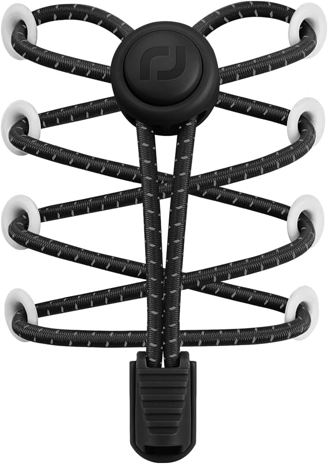 RJ-Sport Tieless Elastic Shoe Laces - Heavy Duty No Tie Shoelaces for Kids and Adult with Strong Lock and Speed Shoestrings
