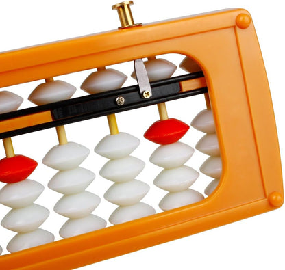 Larcele Bead Arithmetic Counting Abacus with Reset Button,13 Column SP-02 (Black 2)