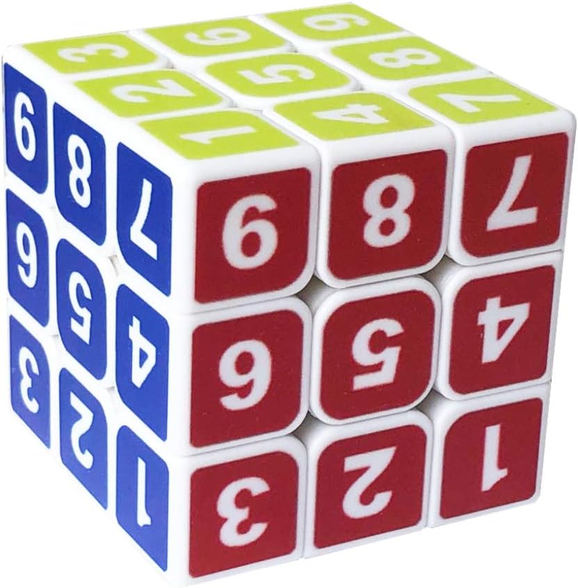 Sudoku 3x3 Magic Cube Stickerless 3x3x3 Number Speed Cube Puzzle