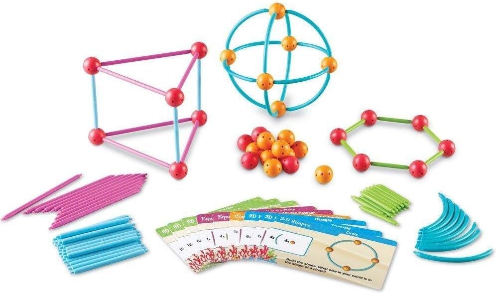 Learning Resources Dive into Shapes! A Sea and Build Geometry Set - Math Manipulatives, 3d Classroom Must Haves, STEM Games, Fine Motor Skills, Science Experiments for Kids, Building Supplies