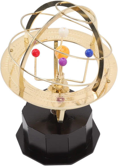 Grand Orrery Model of The Solar System Metal Solar System Model Decoration for Teenagers Educational Tabletop Toy Office Study Classroom Decoration Iron Electroplating Process