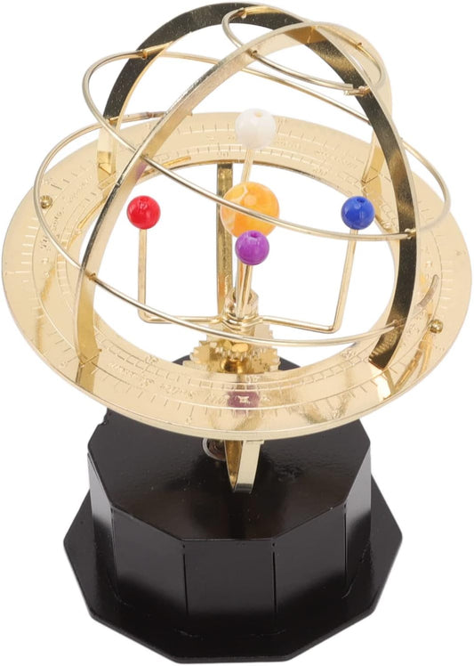 Grand Orrery Model of The Solar System Metal Solar System Model Decoration for Teenagers Educational Tabletop Toy Office Study Classroom Decoration Iron Electroplating Process