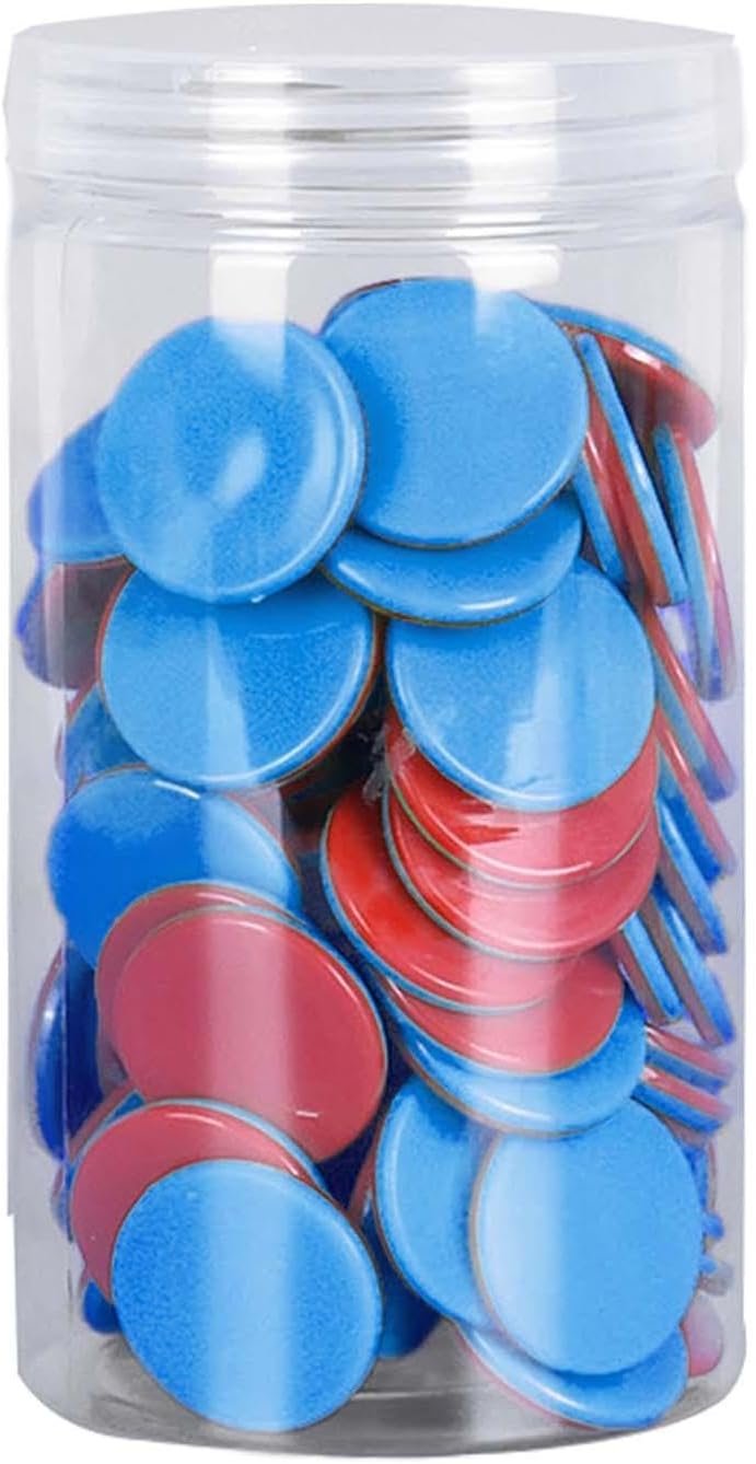 100 Pieces Learning Counters Two Color Counters for Math Practice Bingo Chips Math Counters for Kids for Game Classroom