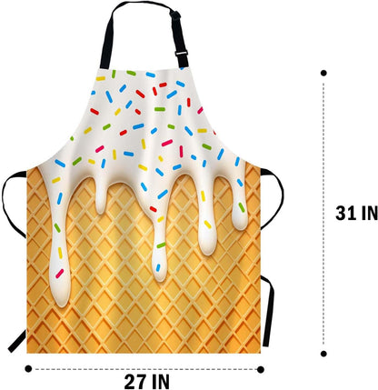 WONDERTIFY Science Education Sketch Apron,Laboratory Chemistry Book Equation Loupe Beaker Flask Glass Bib Apron with Adjustable Neck for Men Women,Suitable for Kitchen Cooking Chef Grill Bistro Apron