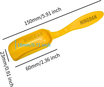 10Pcs NINGDAN Mini Shovel,Plastic Mini Gardening Shovel Spoons Soil Scoops,Cultivation Digging Transplanting Tools for Succulents Potted Flowers,Milk Powder/Coffee Beans Scoops (5 Colors)