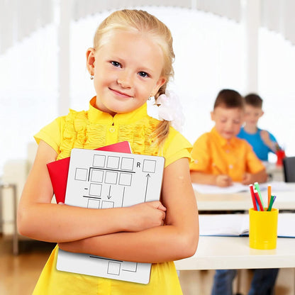 Dry Erase Multiplication & Division Board 9"x12" Double Sided Practice Whiteboard with 2x1 & 2x2 Digit Multiplication for Home, School, Classroom, Kids, Students Math Manipulatives Lapboard