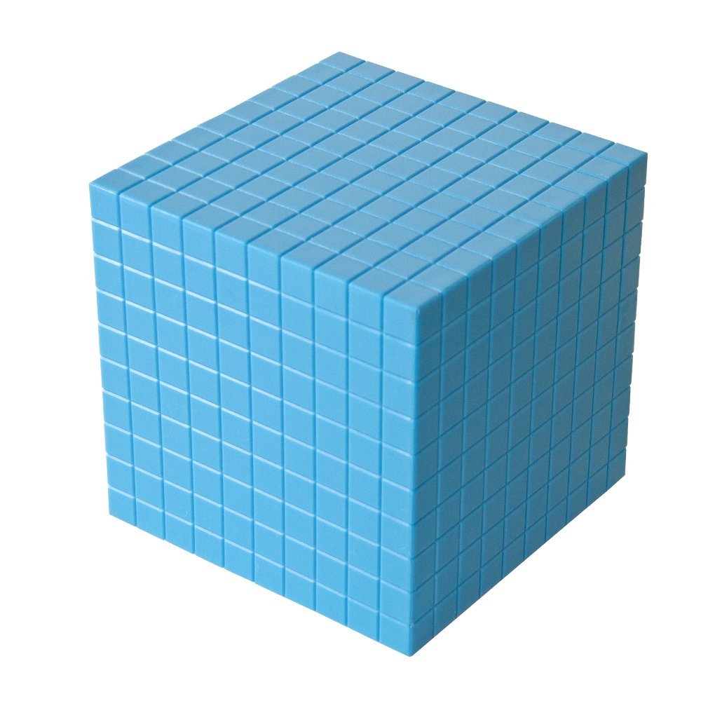 hand2mind Blue Plastic Base Ten Blocks Complete Set, Place Value Blocks, Counting Cubes for Kids Math, Base Ten Blocks Classroom Set, Math Blocks Kindergarten, Base 10 Math Manipulatives (Set of 644)