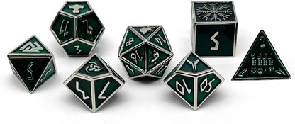 Norse Foundry Set of 7 Banshee Wail Norse Series Full Metal Polyhedral Dice RPG Math Games DND Pathfinder