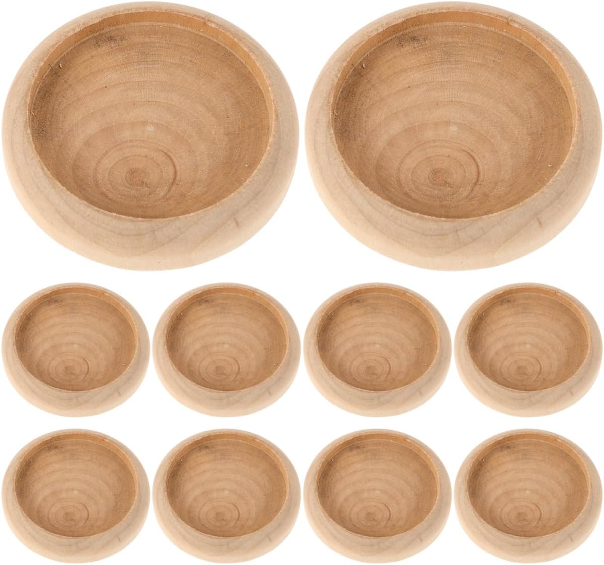 Yardwe 10 Pcs Solid Wood Bases 2.75 Inch Unfinished Round Wooden Base for Diy Needle Cushion Pin Cushion Stand and Miniature Artware Display