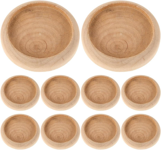 Yardwe 10 Pcs Solid Wood Bases 2.75 Inch Unfinished Round Wooden Base for Diy Needle Cushion Pin Cushion Stand and Miniature Artware Display