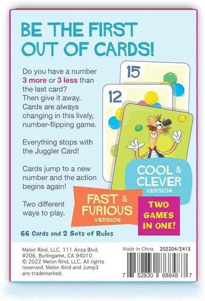 Melon Rind Jump 1, Math Game for Kids Learning Adding and Subtracting by 1, Lively, Card Game, Quick Activity for Boosting Math Confidence, Easy Screenless Fun, Perfect for Kindergarteners, Ages 5+
