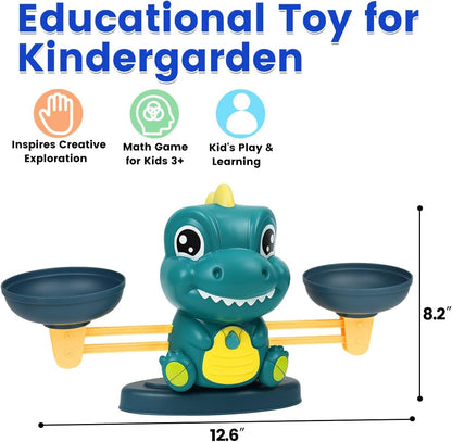 Aitbay Cool Math Game, Preschoolers Frog Balance Counting Toys for Boys & Girls Educational Number Toy Fun Children's Gift STEM Learning Age 3+ (63 PCS)