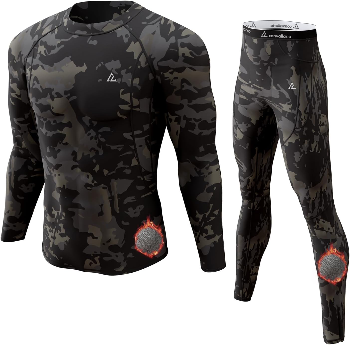 CL convallaria Thermal Underwear Long Johns Set Mens Winter Gift Hunting Gear Sport Base Layer Bottom Top - Colors B