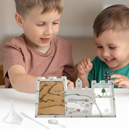 ELNMLHT Large Ant Farm Castle, Sand Ant Farm Nest for Live Ants, Ant Habitat Science Learning Kit, Ant Colony for Kids Children Adults
