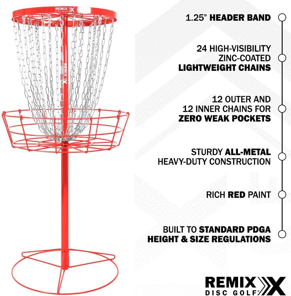 Remix Deluxe Practice Basket for Disc Golf - Choose Your Color and Style