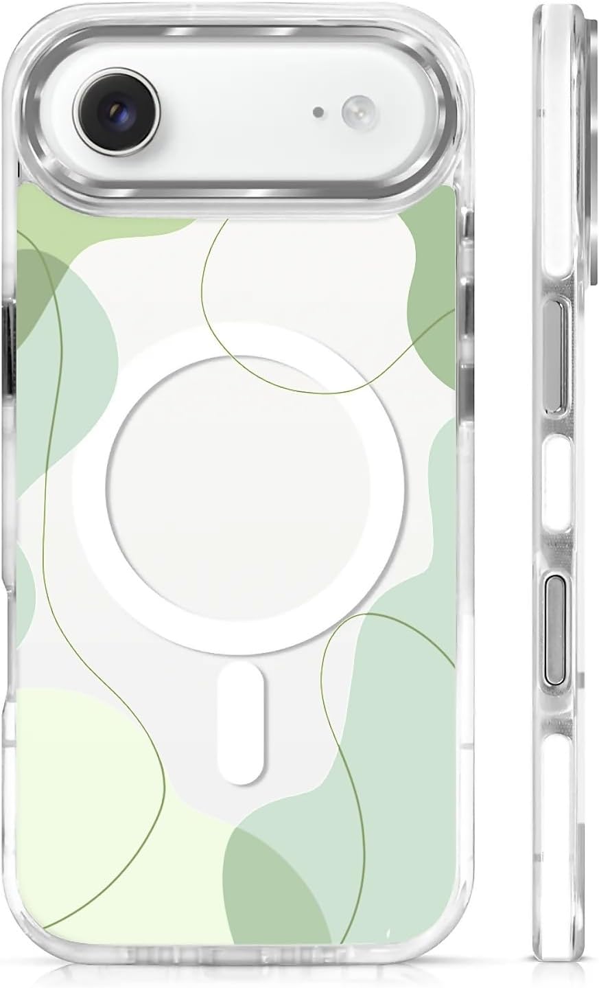 for iPhone 17 Pro Max Case [Compatible with Magsafe],Girls Women Clear Magnetic Case Silicone Shockproof Protective Cover with Pattern Colorful Motivational Letters