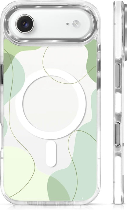 for iPhone 17 Pro Max Case [Compatible with Magsafe],Girls Women Clear Magnetic Case Silicone Shockproof Protective Cover with Pattern Colorful Motivational Letters