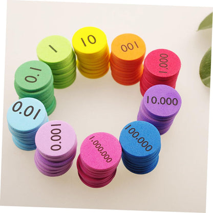 Holibanna 300Pcs Eva Math Value Disks Counting Disks for Early Childhood Education Non Slip Discs for Learning and Family Games
