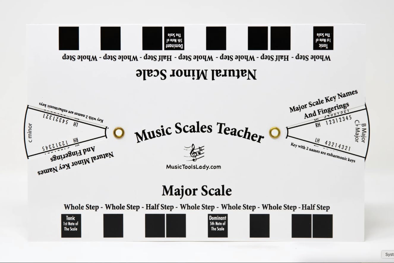 Kits Grand Staff Dry Erase Magnetic Music Theory Board with 35 Note Magnets and Marker (9 x 11.5 Inches) - Piano Teaching Tool, Music Staff Whiteboard, Keyboard Practice Aid