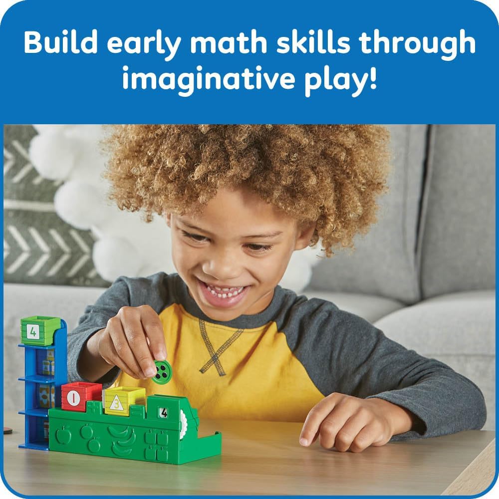 hand2mind Numberblocks Add It Up Mini Market, Grocery Store Playset, Math Toys for Kids 3-5, Counting Toys, Learning Money, Numbers for Toddlers, Mini Shopping Cart, Pretend Play Figure Playset
